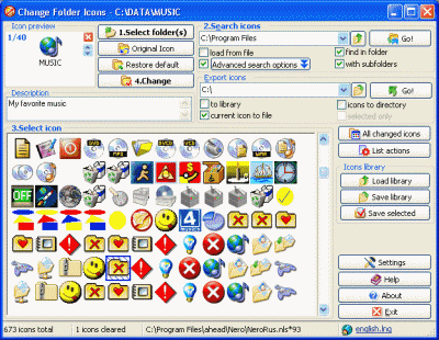 Change Folder Icons Screenshot
